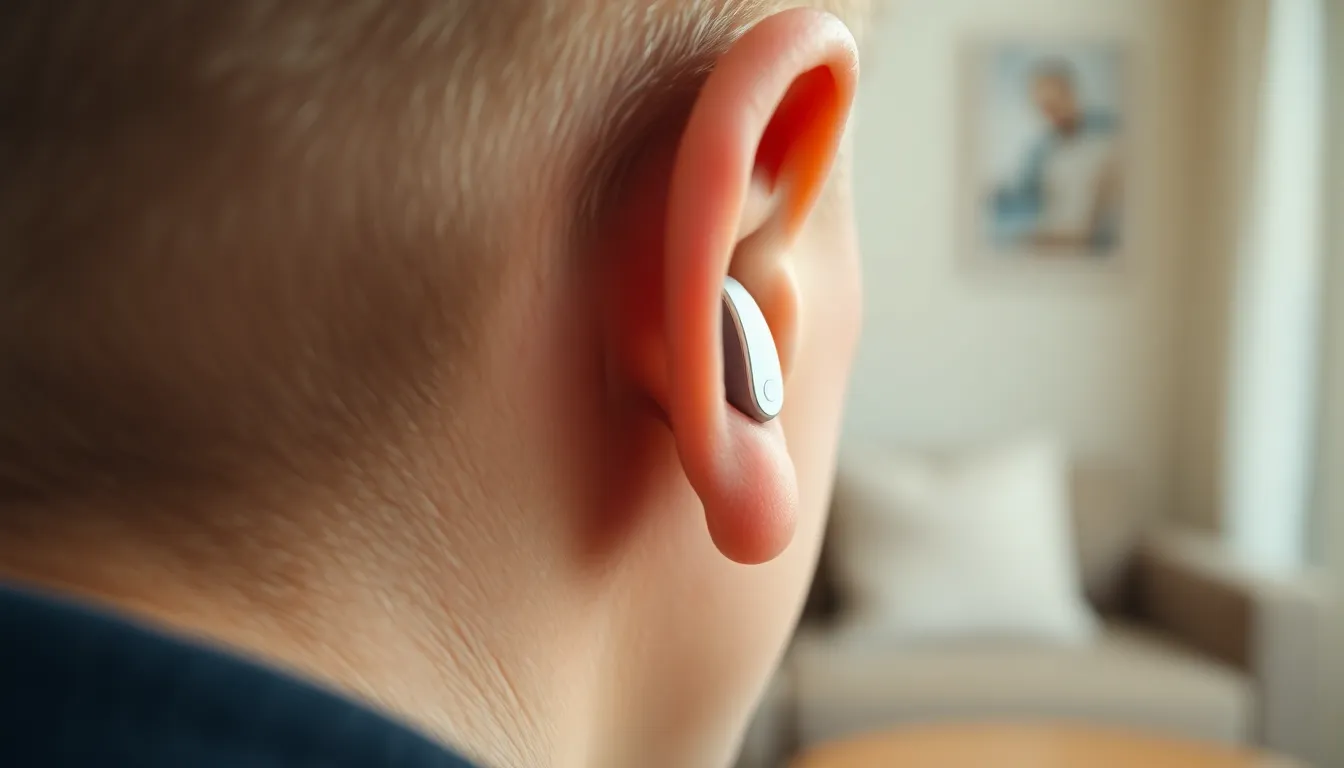 다양한 종류의 보청기가 나열된 이미지