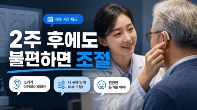보청기 착용 시작 후 2주 동안 적응이 안 되면? 단계별 조절 방법