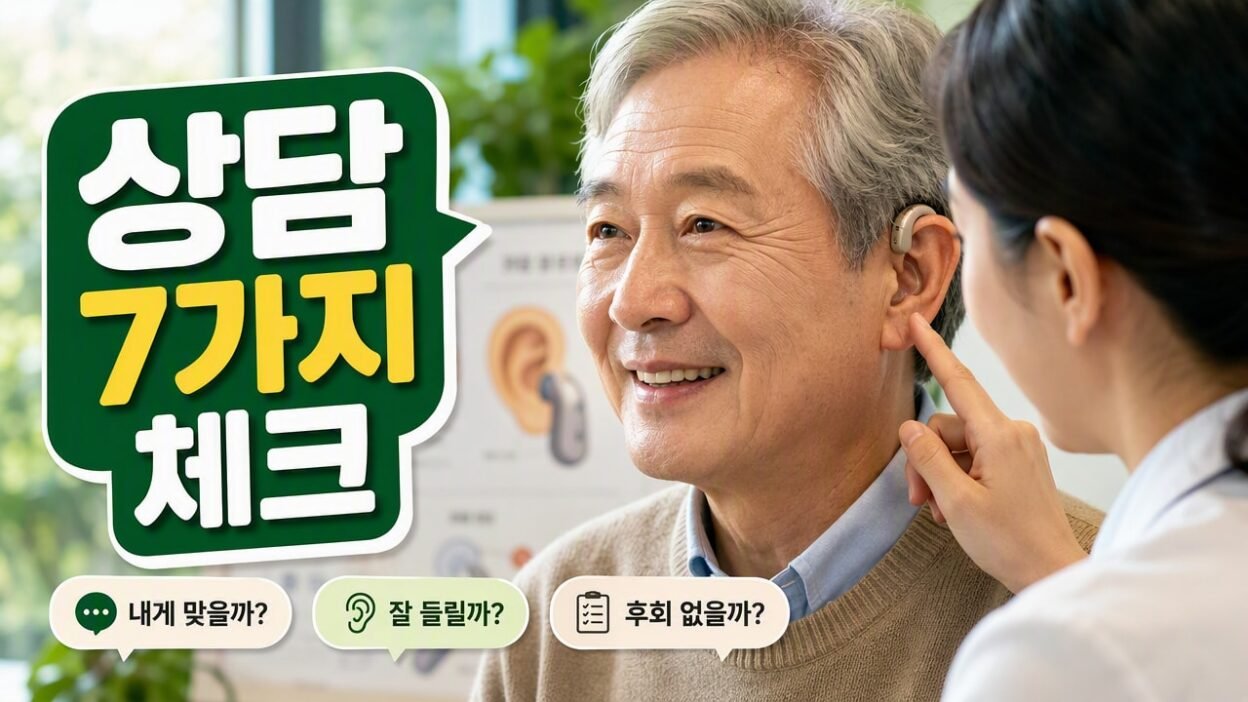 보청기 상담 받을 때 꼭 확인할 것, 가격보다 먼저 체크할 7가지