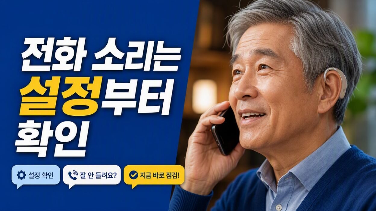 보청기 전화 통화가 잘 안 들릴 때, 설정과 착용 위치 점검법