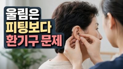 보청기 피팅 여러 번 받아도 울림 현상 지속될 때 확인할 부분