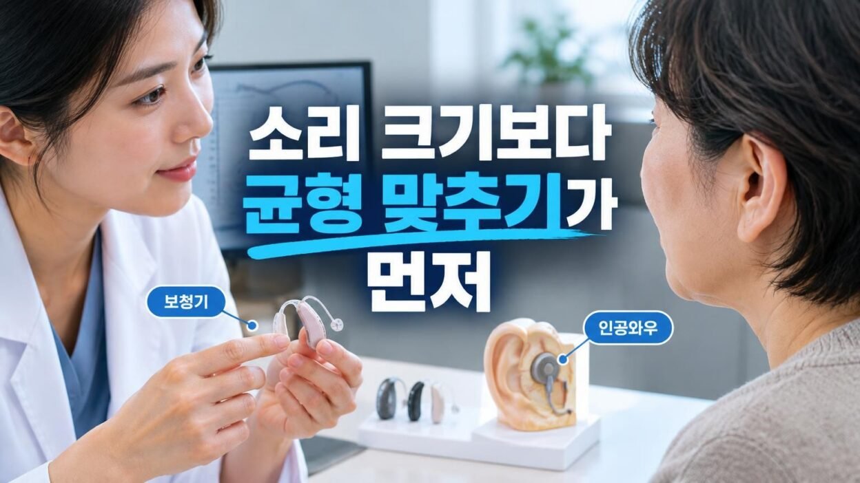 보청기와 인공와우를 양쪽에 착용한 청취 환경 비교