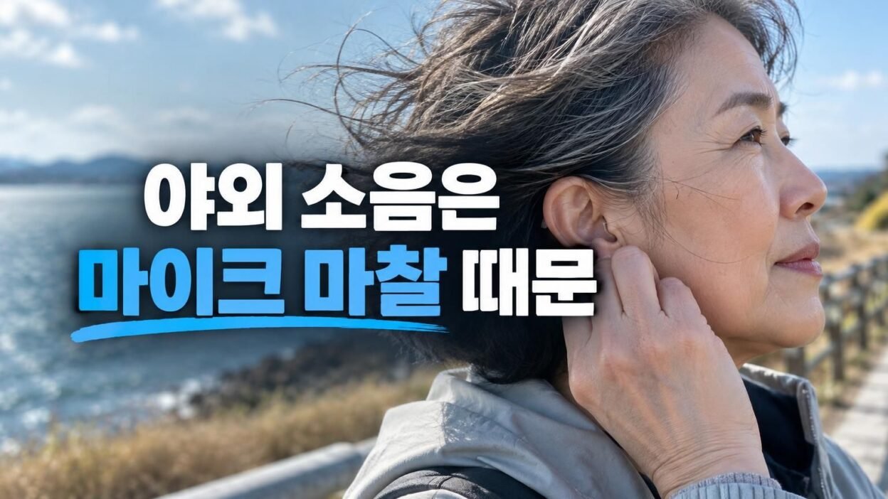 야외에서 보청기 마이크에 닿는 바람 소리를 줄이는 원리와 설정 방법
